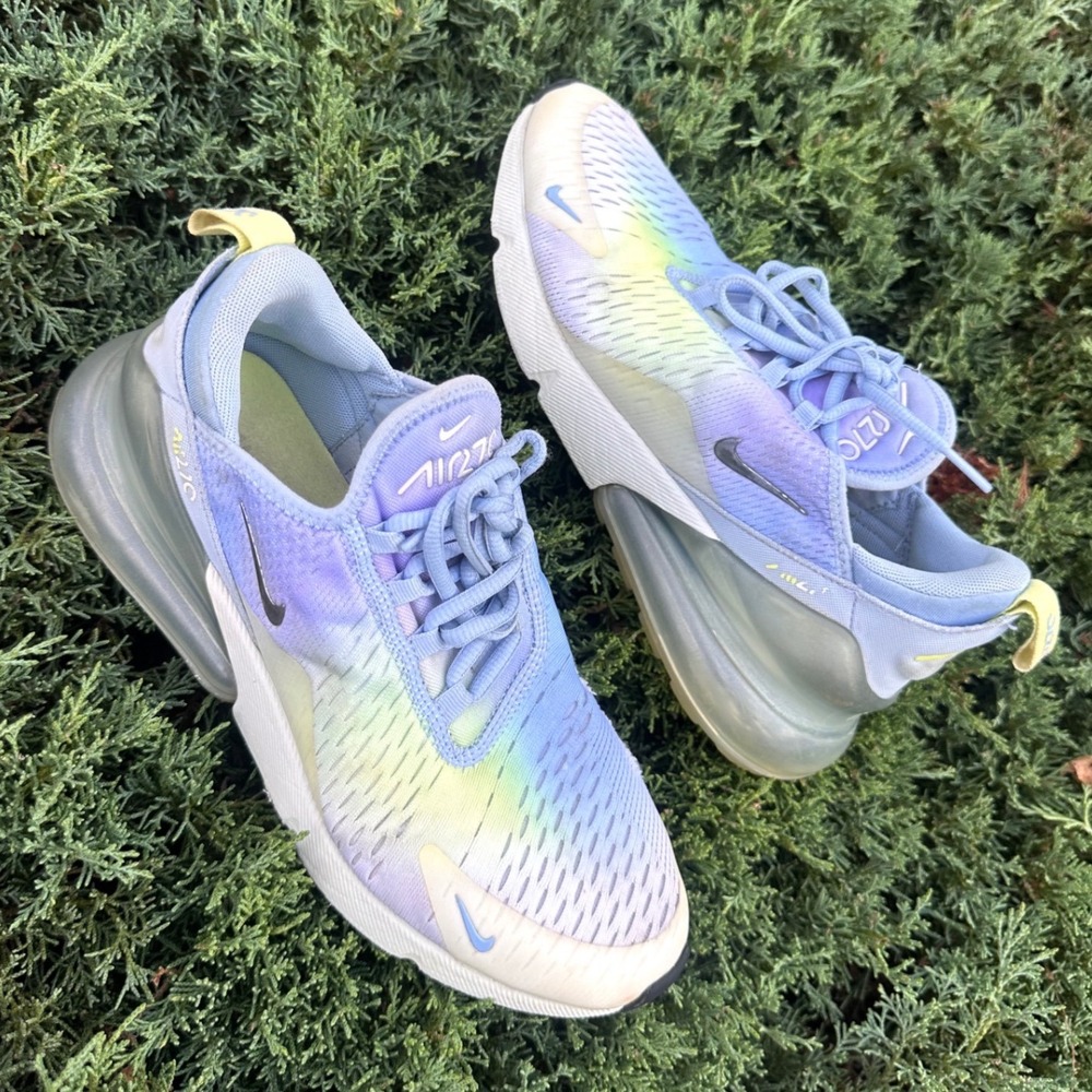 Nike Air Max 270 Women's Athletic Shoes Size 8.5 Aluminum Metallic Silver